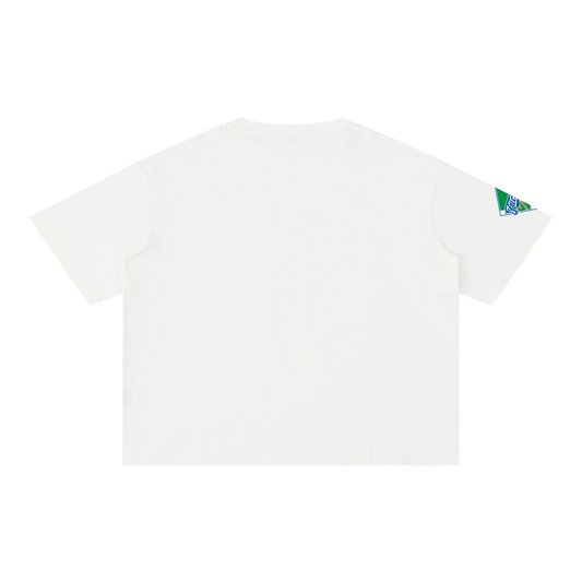 Fuck Ice Baseball Script Tee (White)